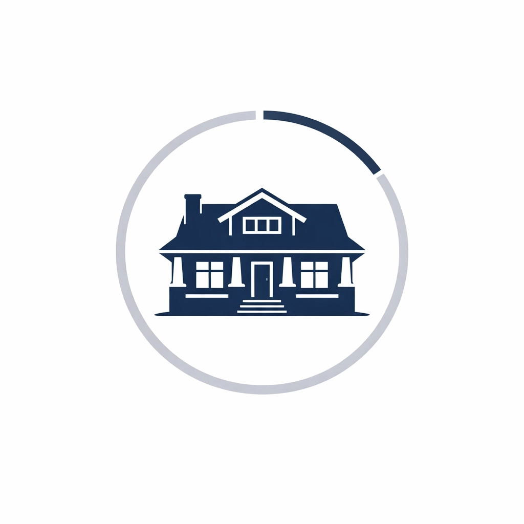 Minimalist icon of a Portland home inside a 90-day countdown timer representing Oregon's new real estate law.