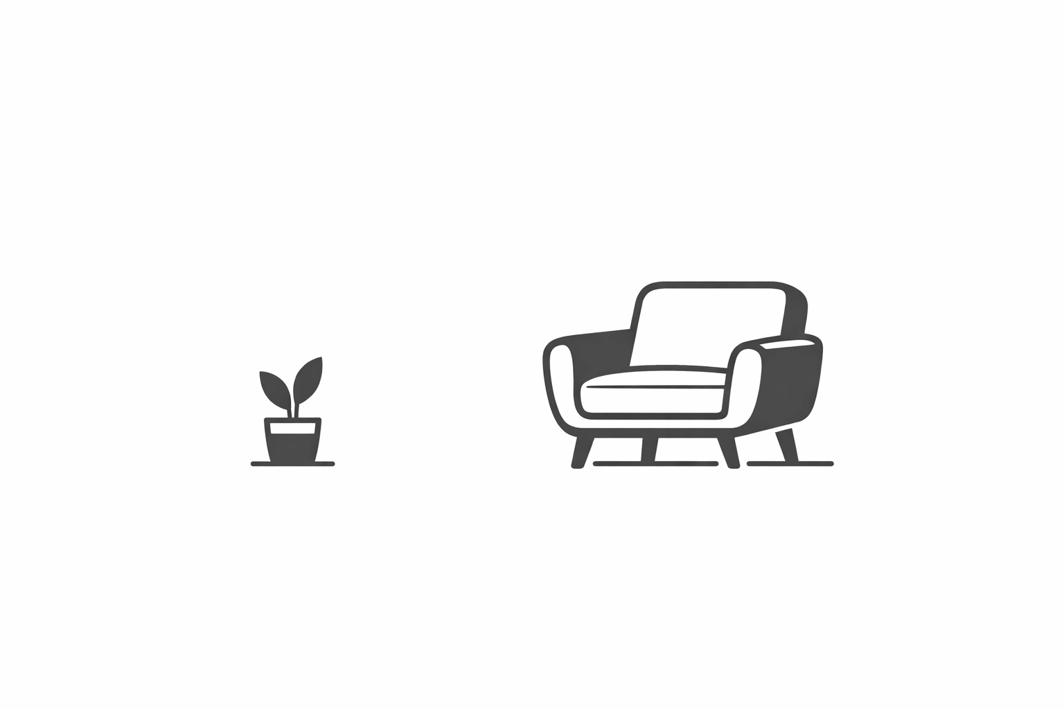 Minimal room layout with an armchair showing how to prepare house for sale in Portland by reducing clutter.